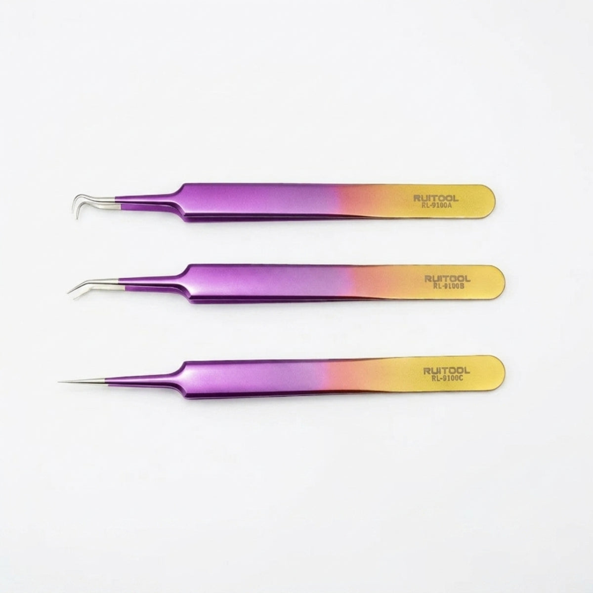 3 Pieces Stainless Steel Precision Tweezers Slim Model Tweezers Professional Grade Tool Premium for Crafters