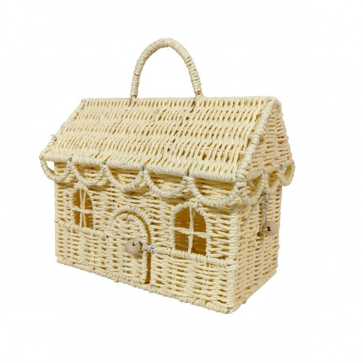 Woven House Basket Border House-Shaped Basket Gift Presentation