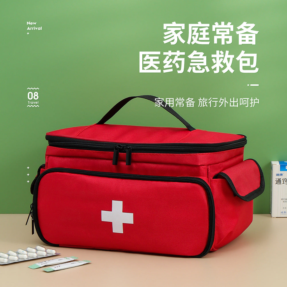 Travel Medical Bag Small Medicine Storage Pouch Family First Aid Organizer