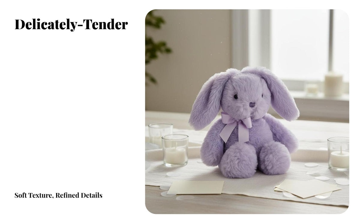 Bow Tie Bunny Soft Cozy and Snuggly Bunny Soft Toy High-Quality Textile Hare Stuffed Animal for Young Children, Infants, Birthday Gift, Wedding Favor