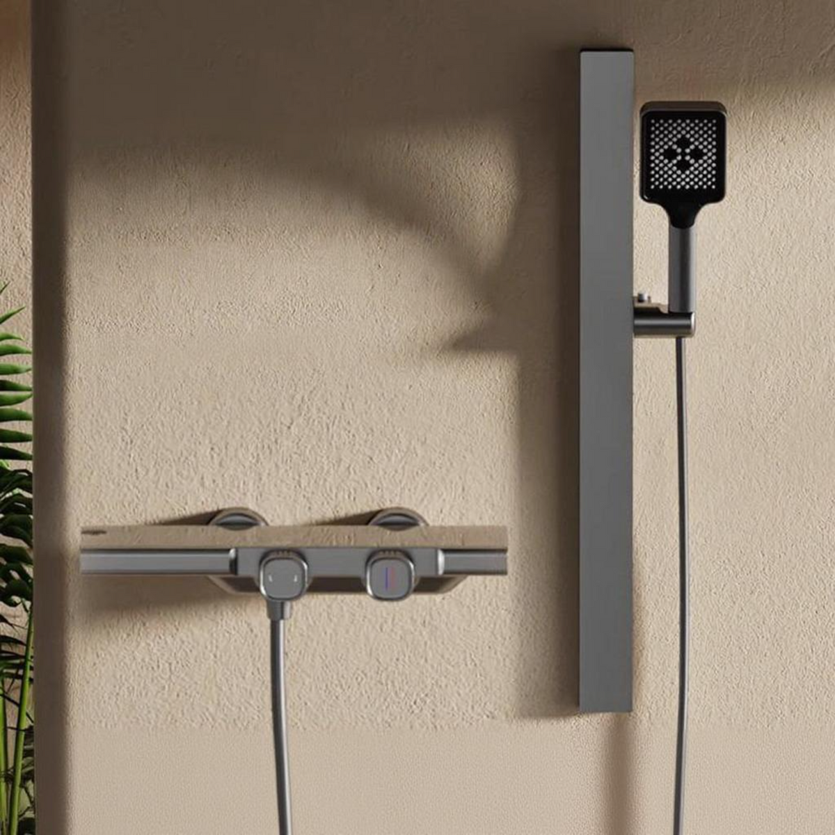 High Pressure Temperature-Controlled Shower Head Set