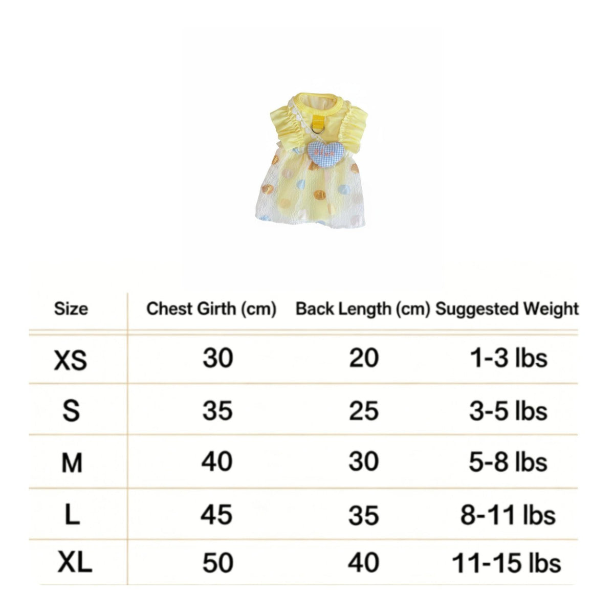 Ice Silk Bubble Skirt Dress Cooling Heart Decor Pet Dress Sun Protection