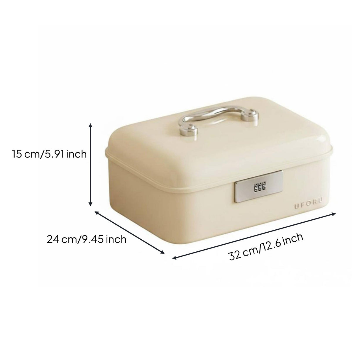 Combination Lock Box Heavy Duty Portable Security Box Childproof for Car, Office