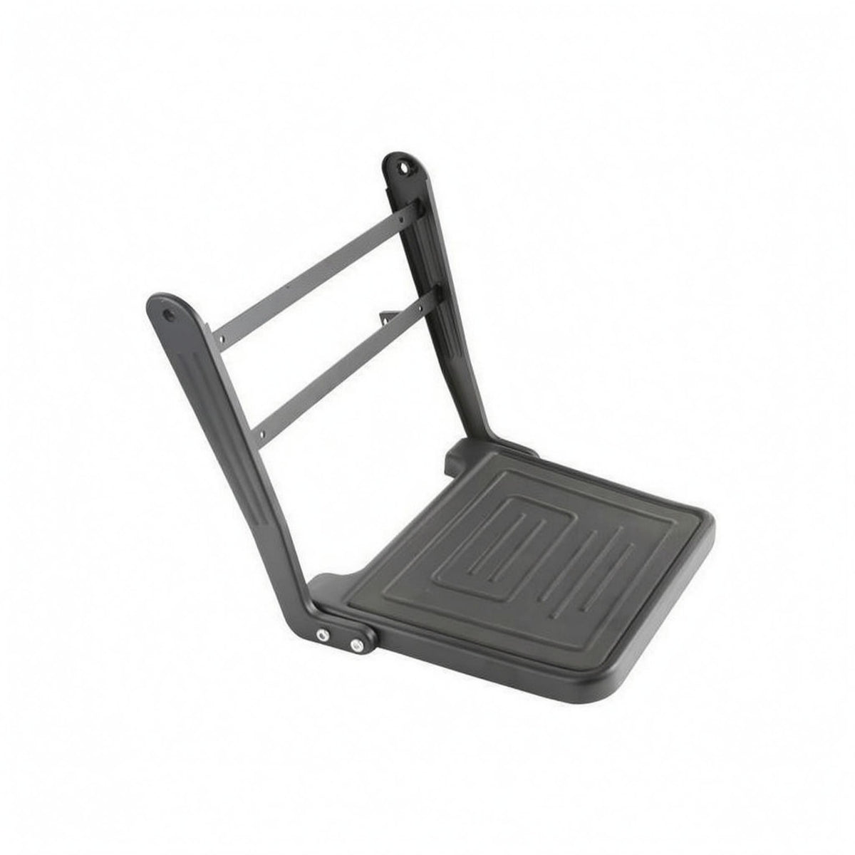 Barber Chair Footrest Black Metal Barber Footrest Compact for Barbershop