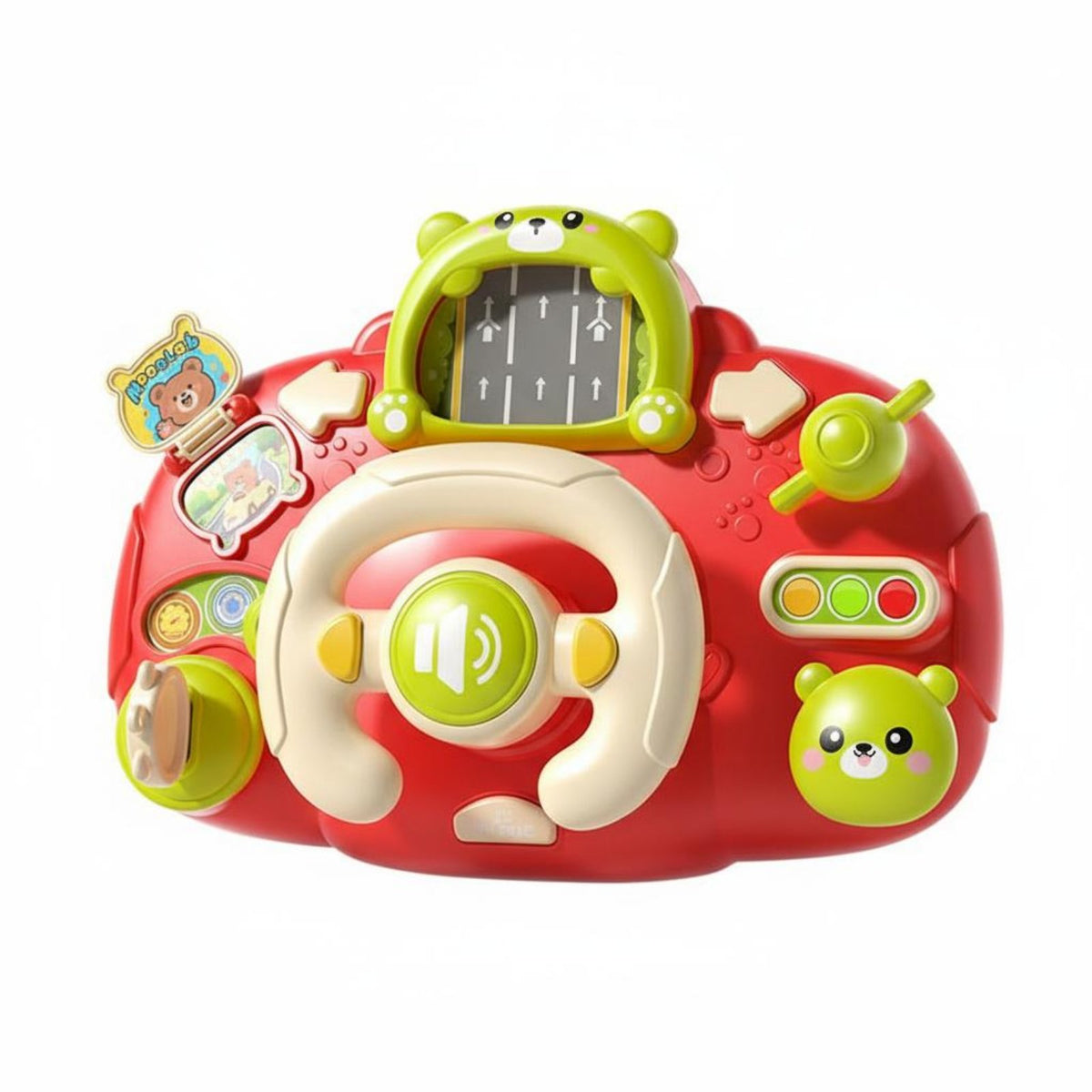 Educational Musical Driving Simulator Toy Develops Locomotion Skills Musical Steering Wheel Toy Lights and Sounds Interactive Driving Dashboard Soothing for Babies, Toddlers, Infants, Travel