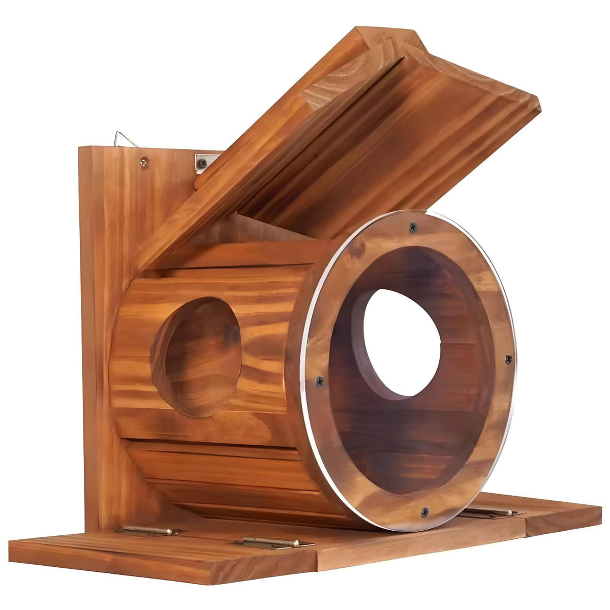 Pet-Friendly Wall Mounted Squirrel Feeder Easy Installation Wooden Squirrel Feeder Long-Lasting Wood for Garden, Backyard