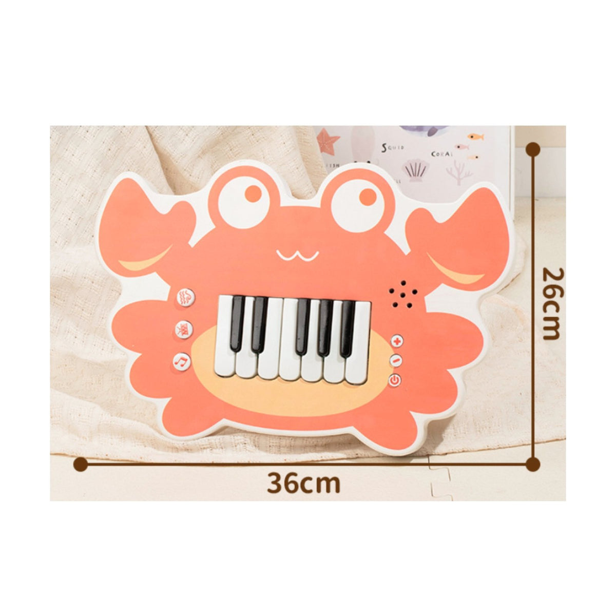 Early Educational Cartoon Creature Piano Toy Multi-Functional Kids Mini Piano for Toddlers