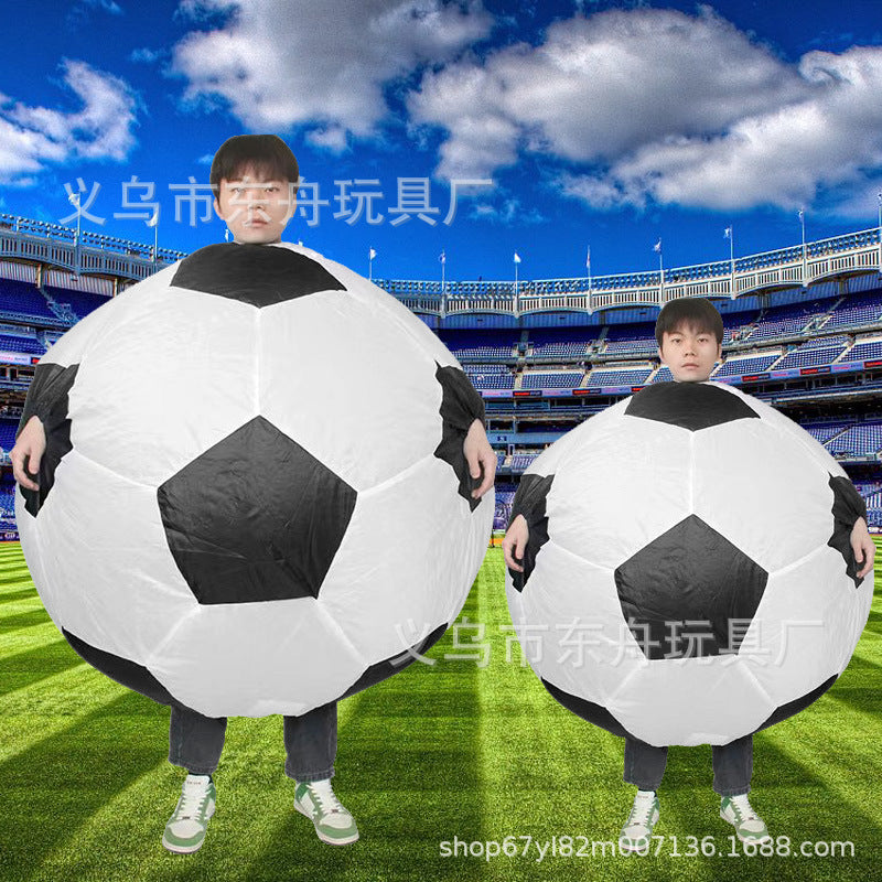 Halloween World Cup Soccer Inflatable Costume Funny Cheerleading Adult Performance Soccer Costume