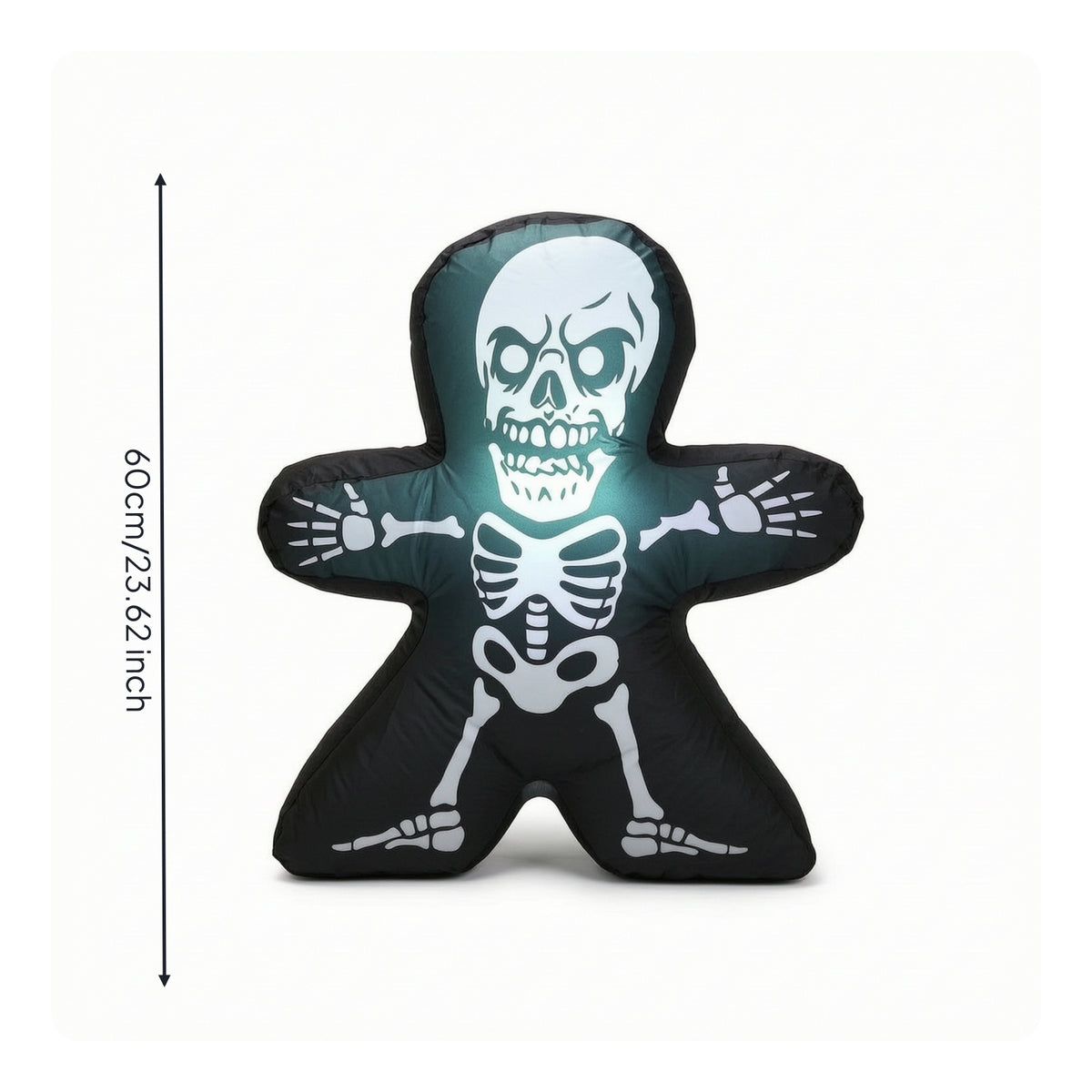 Halloween Skeleton Inflatable with Printed Bones Self-Supporting Skeleton Inflatable Compact Outdoor for Yard, Courtyard