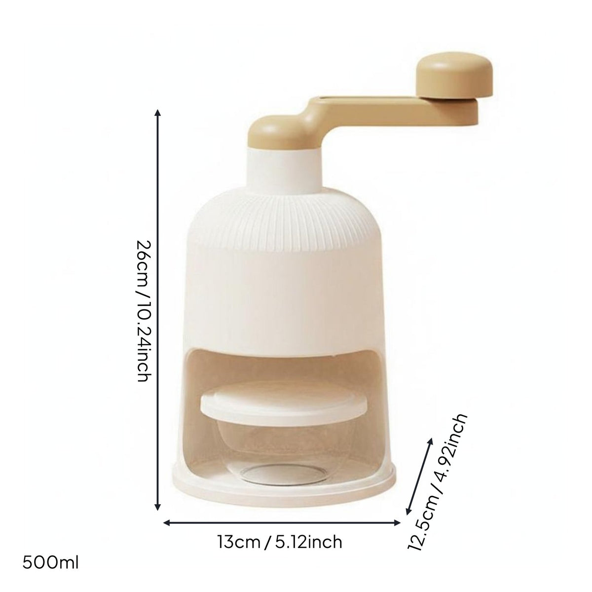Manual Ice Shaver Easy Operation Portable Fluffy Ice Cone Machine Thickened