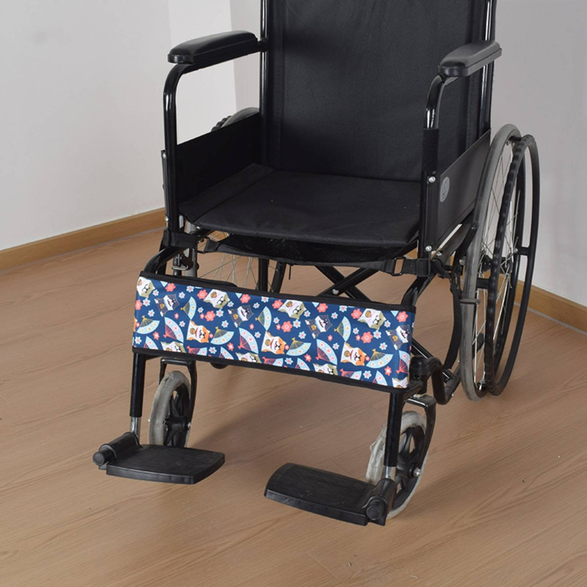 Universal Fit Wheelchair Leg Safety Belt Adjustable Wheelchair Footrest Pads Anti-Slip Padded Footplate Covers Waterproof for Disabled People, Elderly, Patients