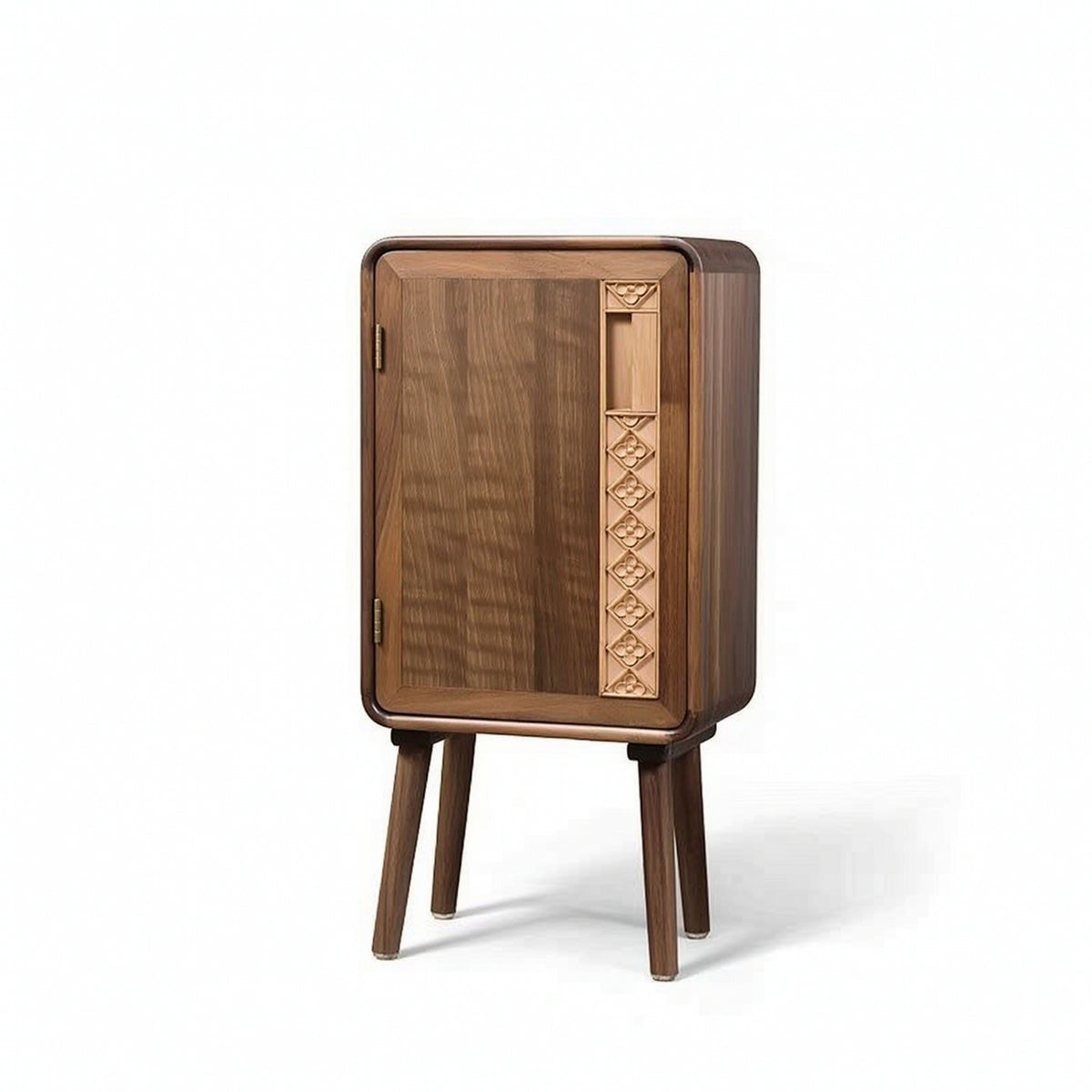 Cabinet Trash Bin with Legs Natural Furniture Compact for Bedroom