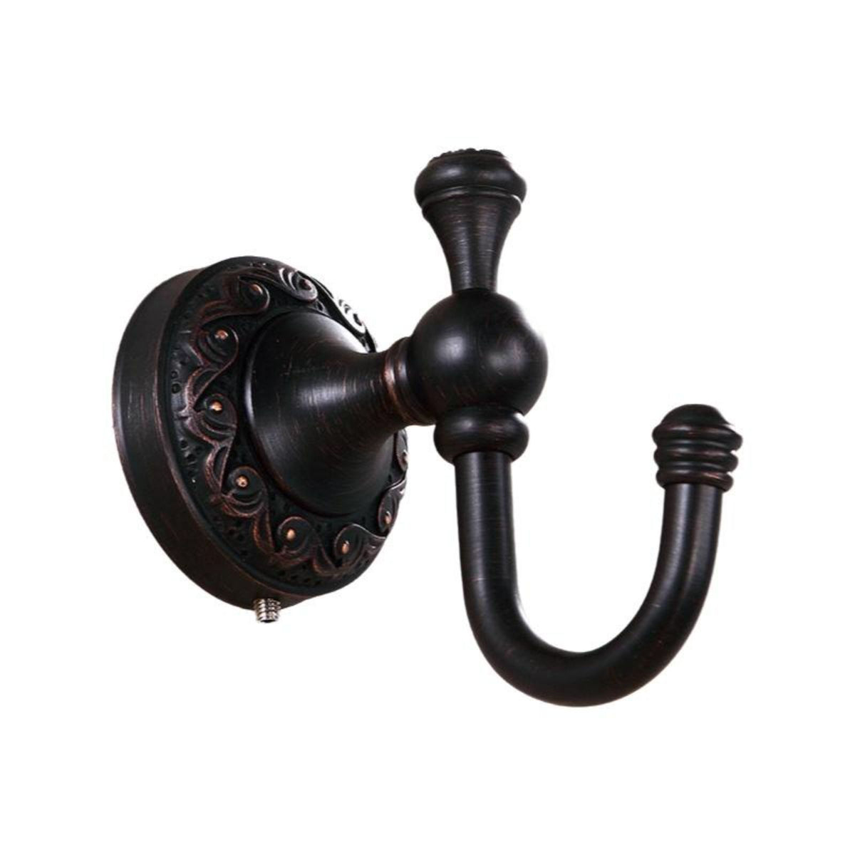 Matte black brass wall hardware