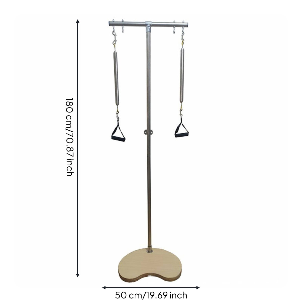 Pilates Ped-O-Pull Wood Base Exercise Gear Top Bar for Home Gym