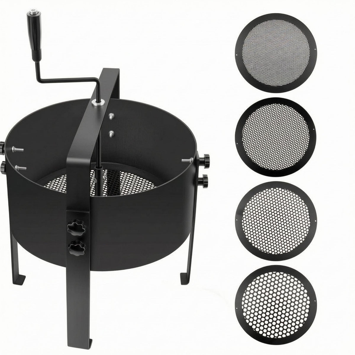 Rotary Soil Sieve Industrial Hand-Crank Soil Sieve Heavy Duty