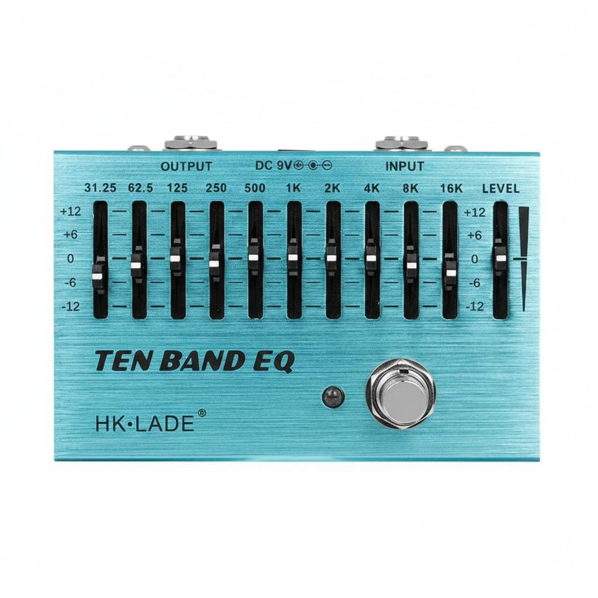 Low Frequency Control 10 Band Equalizer Effect Pedal +/-12 10-Band Band Equalizer Pedal Compact Size Guitar Equalizer Stompbox Long-Lasting Aluminum Alloy for Beginners, Performance, Rehearsal, Practice