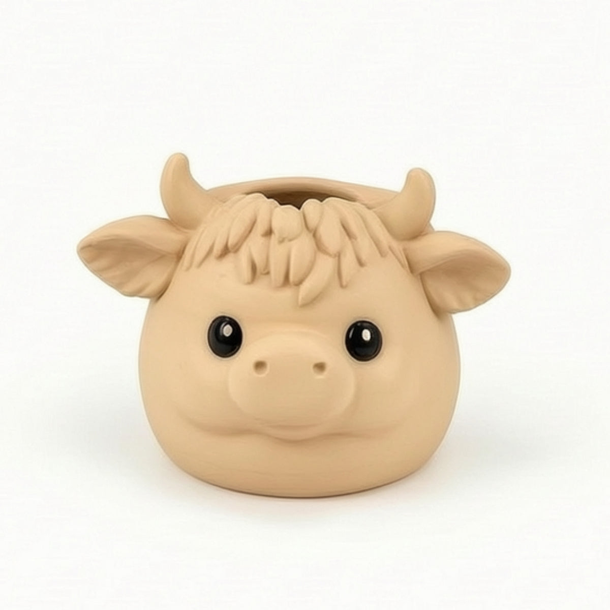 Highland Cow Planter Decorative Animal Flower Pot Small for Bookshelf, Office