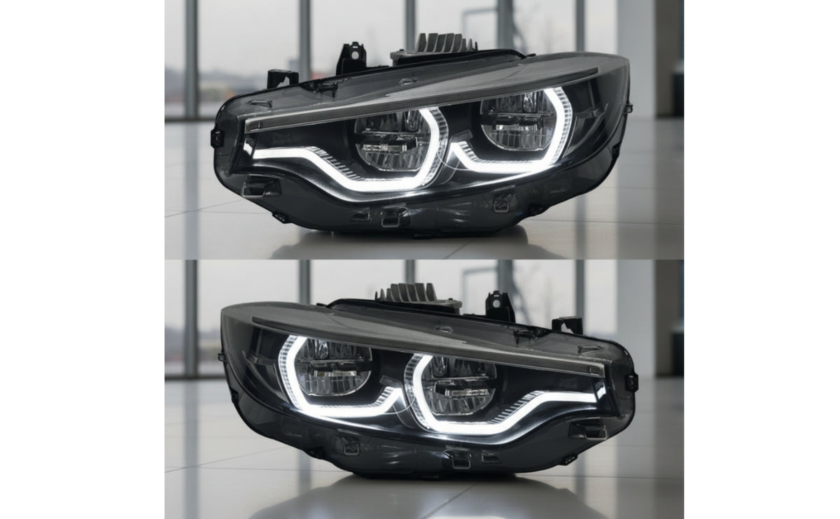 Lens-Style-Style Headlamp with Daytime Running Lights pairedBeam Headlight Assembly Direct Replacement Light Connector-and-Play for Car Enthusiasts, DIY Mechanics, Automotive Upgrade, Night Driving