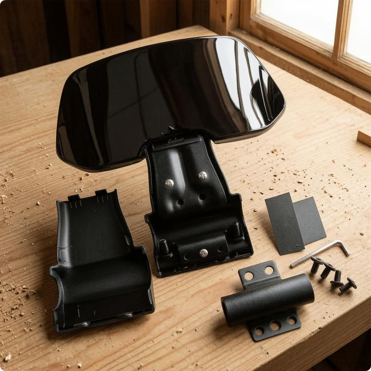 Padded Rear Backrest Shock-Absorbing Scooter Backrest Steel Plate Comfort Support