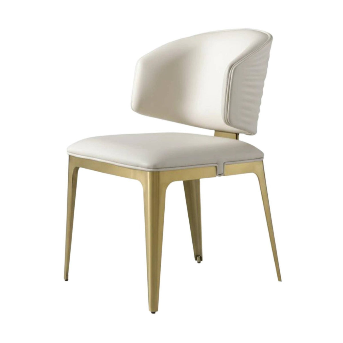 Ripple Rear Chair Italian Design Upholstered Side Chair Wave Pattern Rearrest Long-Lasting Construction for Dining Room, Home