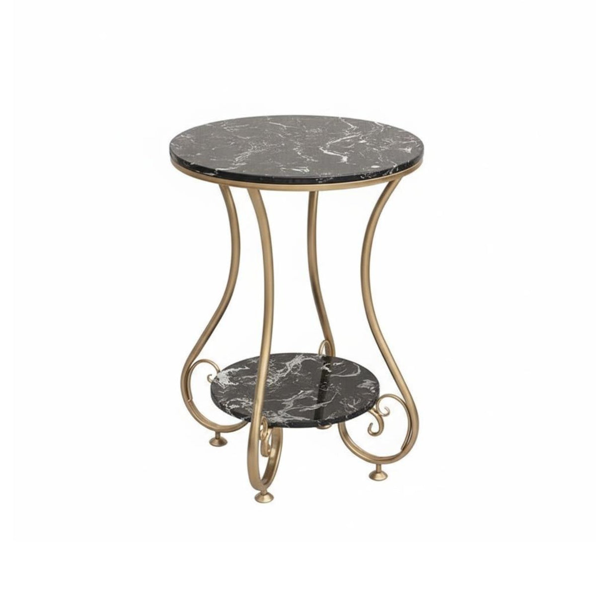 Round Tiered End Table Versatile Tiered Circular Stand Easy to Assemble