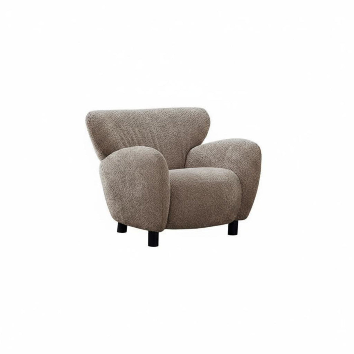 Nordic Design Shell rear Armchair Mermaid-Inspired Single Sofa Retro aesthetic Lounge Chair sturdy Wood Legs for Book Lovers, Homeowners, Apartment Dwellers, Living Room, Bedroom, study Corner, Home Office