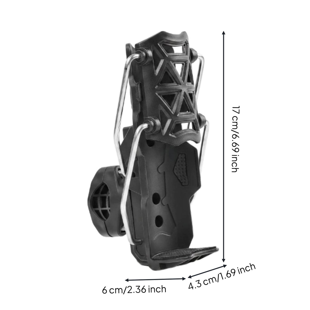 Electric Bike Cup Holder No Drill Motorcycle Cup Holder Single Hand Access