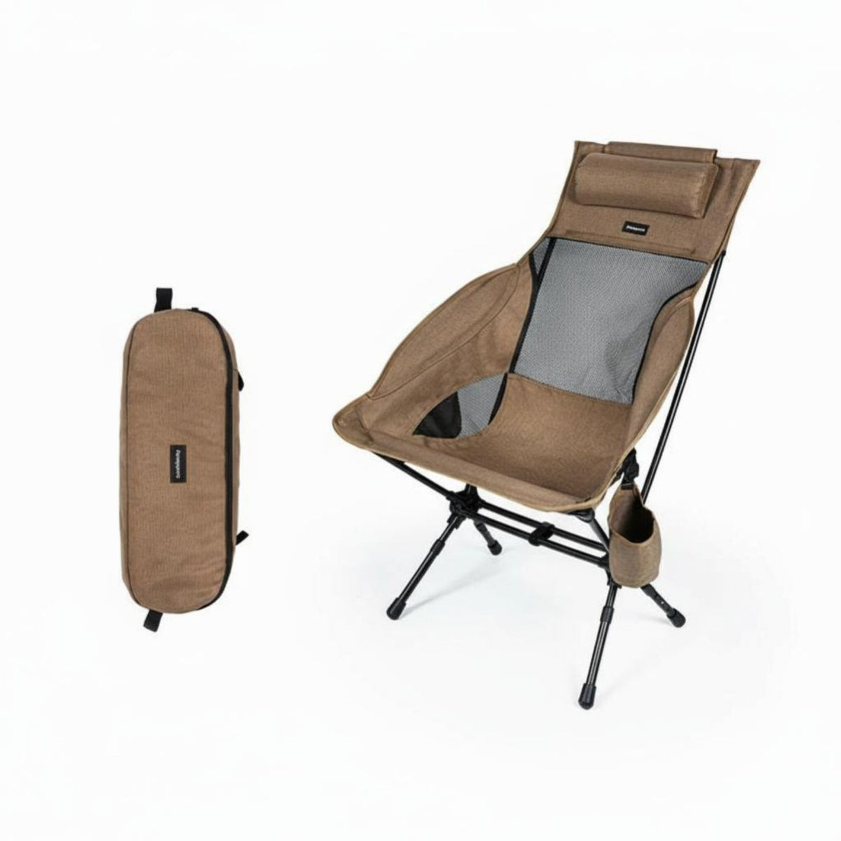 High-Back Moon Chair Foldable High-Back Folding Chair Lightweight for Beachgoers