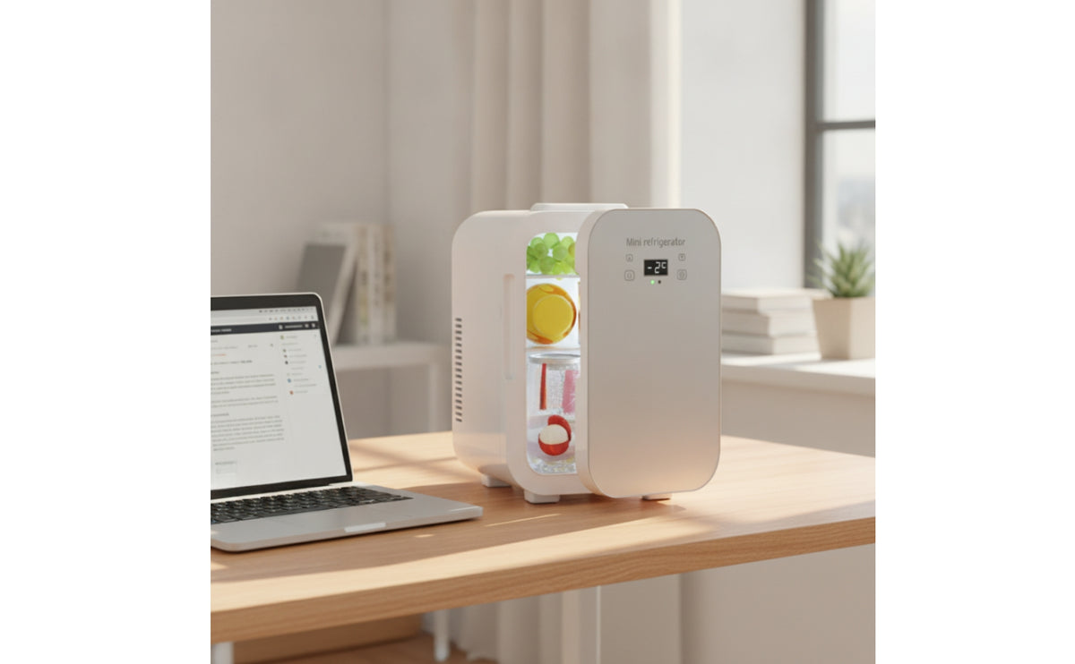 Compact Mini Fridge with Digital Temperature Control Portable Mini Fridge Small Refrigerator with Digital Display Personal for Students, Dorm Room, Bedroom, Office, Car