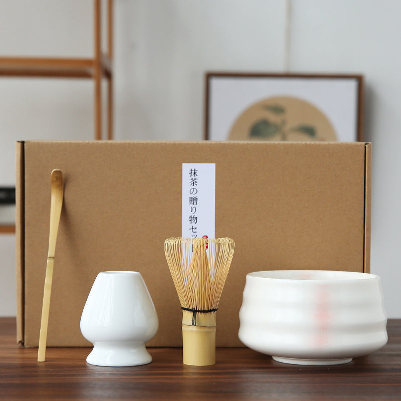 Tea Whisk Matcha Brush Set with Stand, Japanese Style Gift Box
