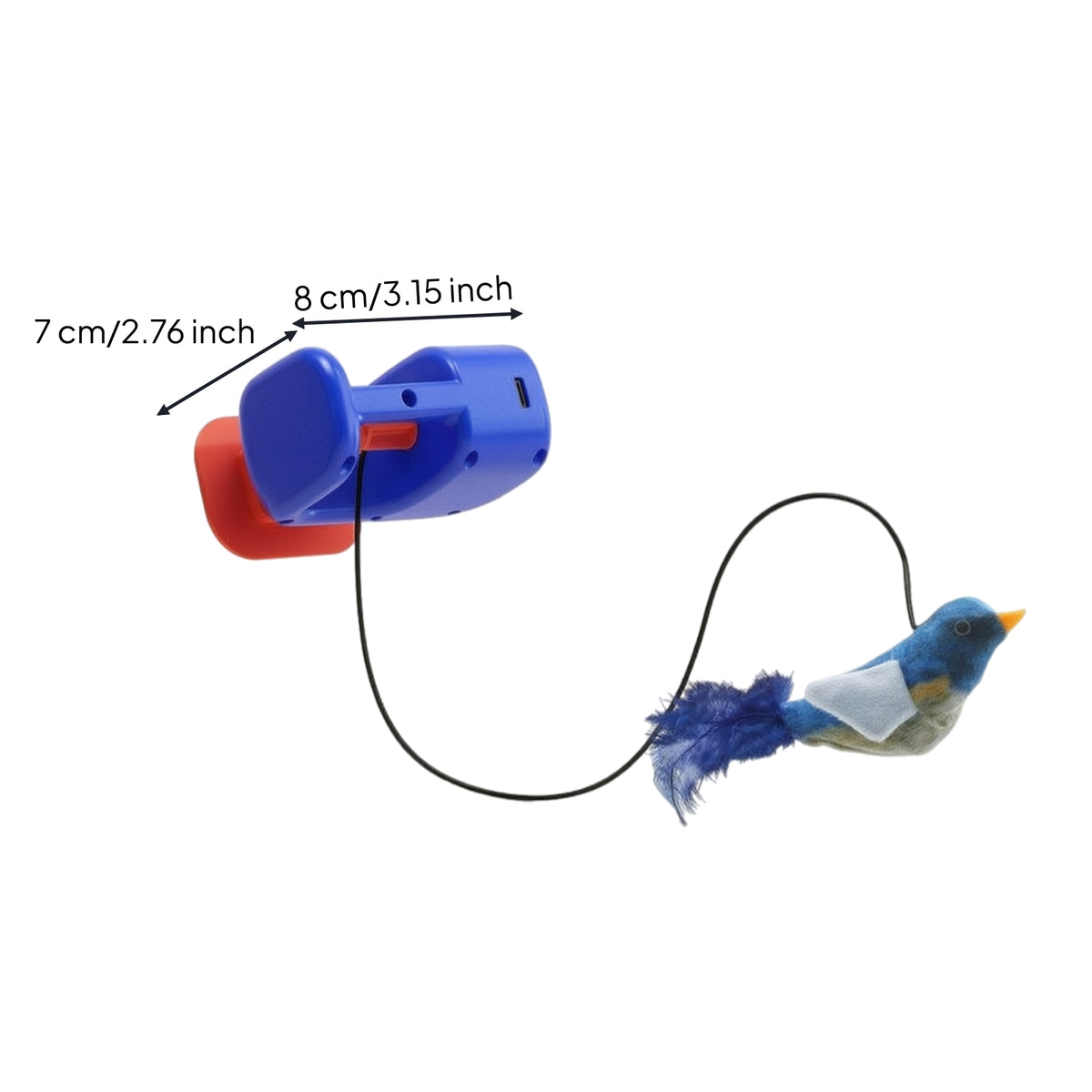 Clasp-on Cat Toy Hands-Complimentary Cat Toy with Soft Bird Electric Interactive for Cats, Solo Play