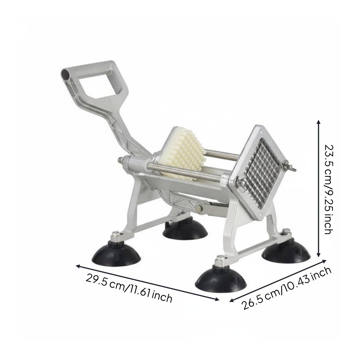 French Fry Cutter Easy to Use Potato Strip Cutter Adjustable Thickness Vegetable Chopper for Restaurant