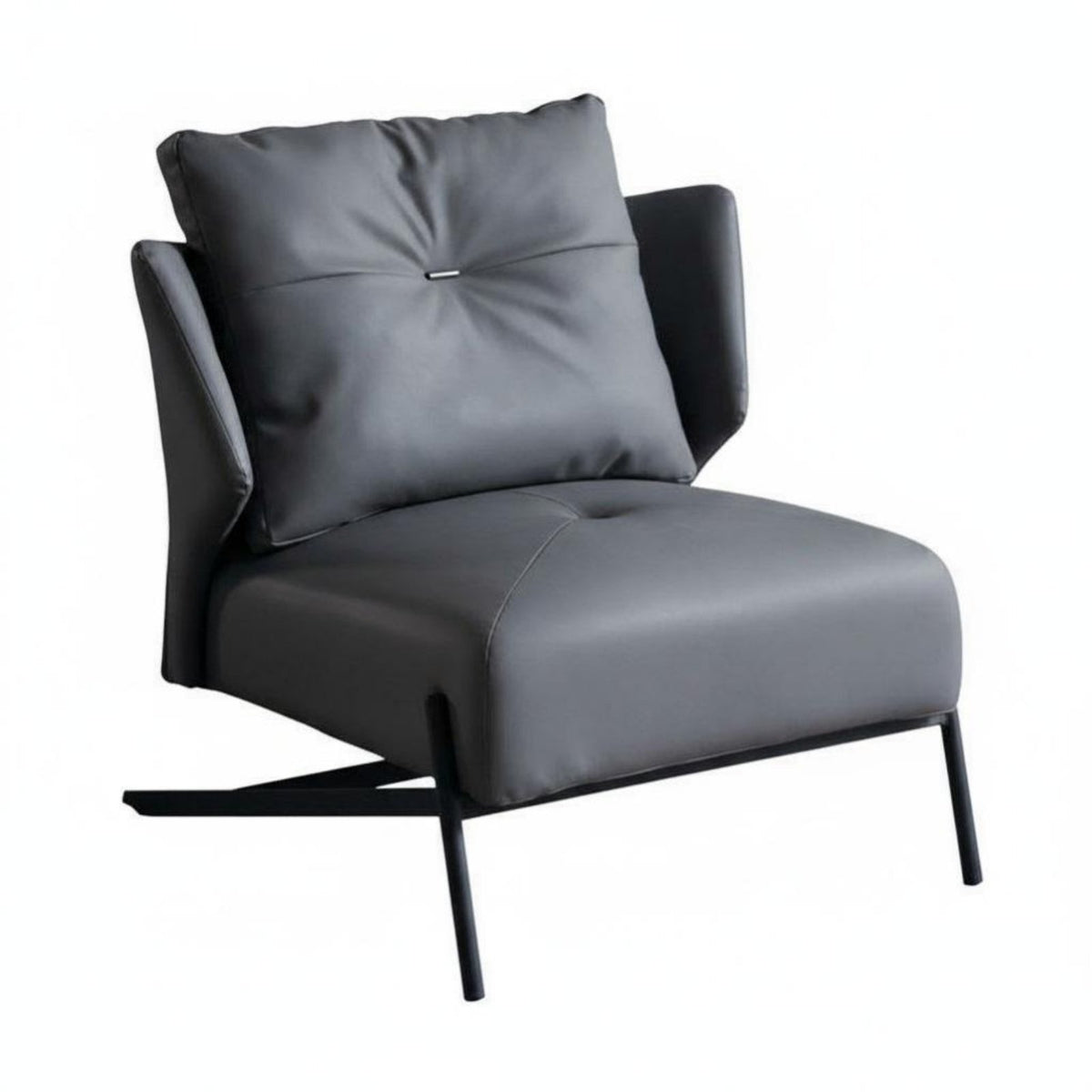 Comfortable Sled Base Armchair Modern Design Lounge Chair Minimalist Design Indoor Furniture Soft Upholstery for Office Professionals, Homeowners, Readers, Living Room, Bedroom, Reading Nook, Den