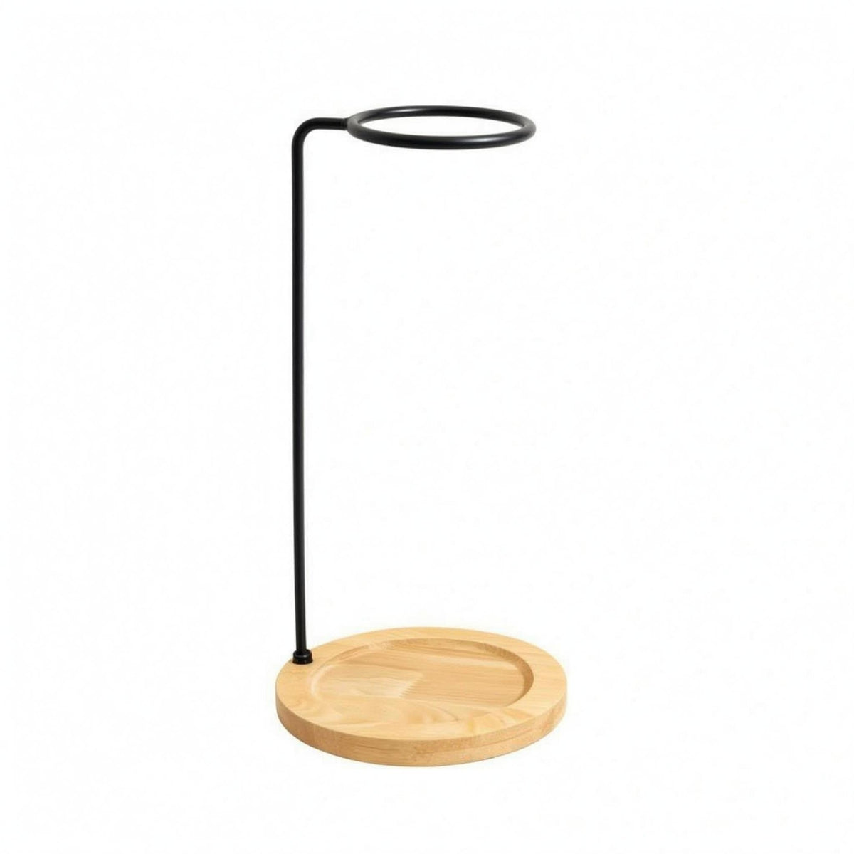 Coffee Dripper Stand Circular Top Hoop Wooden Coffee Dripper Stand Space Saving