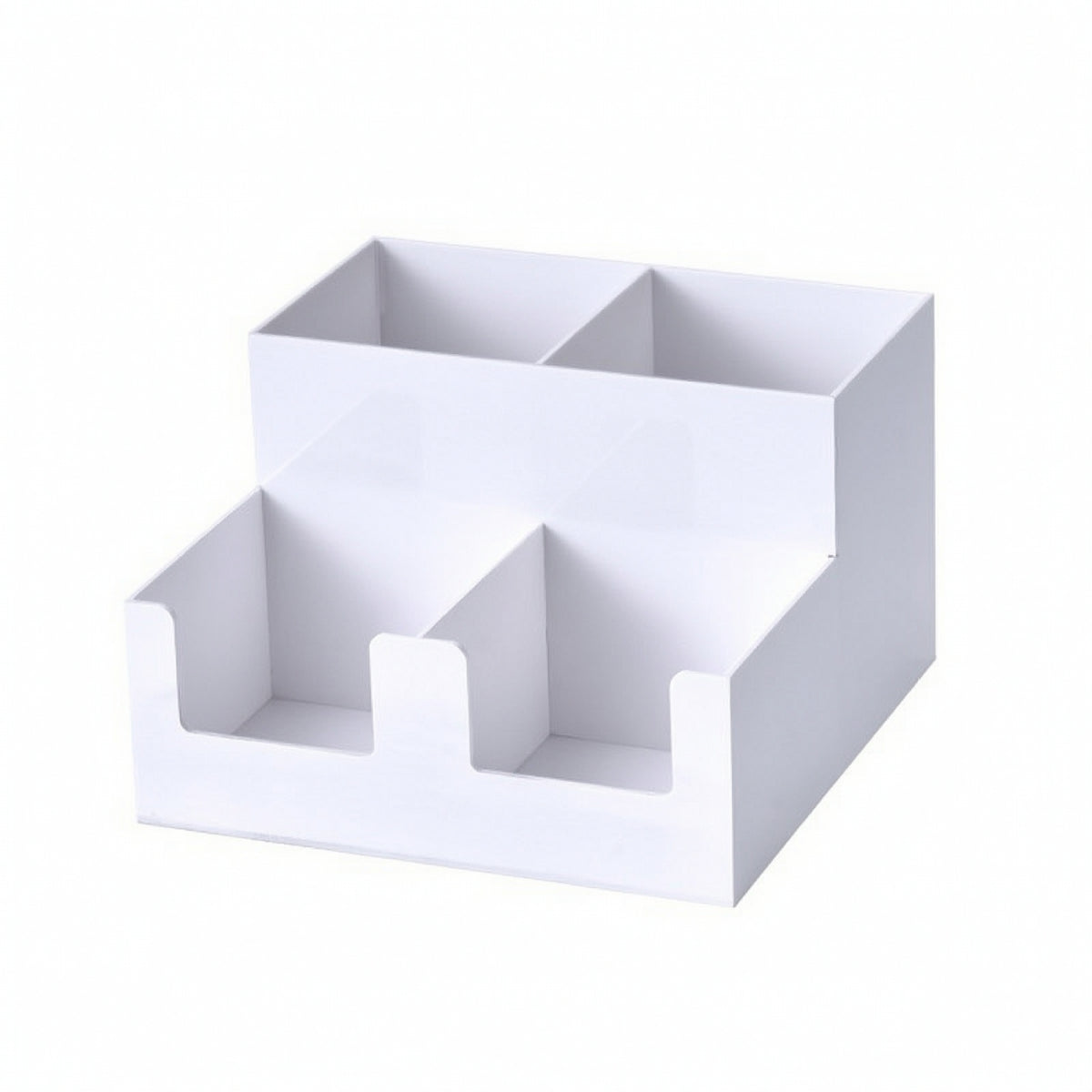 Cup Lid Holder with Compartments Compact Countertop Organizer Multifunctional