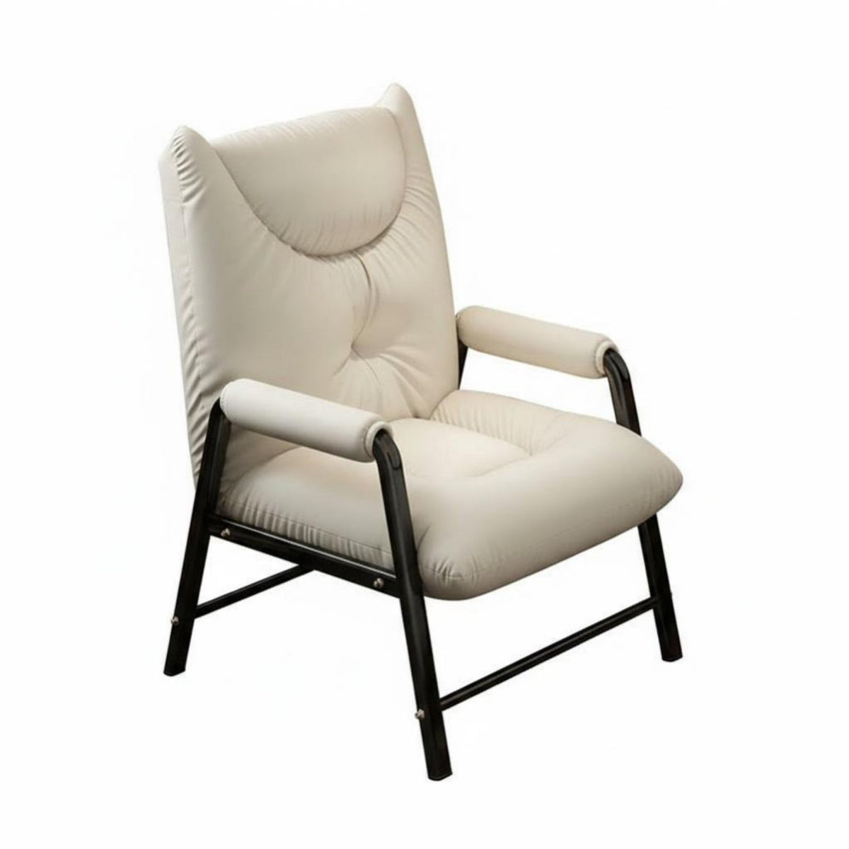 Adjustable Padded Lounger Soft Cushioning Foldable Cushioned Recliner Versatile Space-Saving for Indoor, Game Room, Bedroom