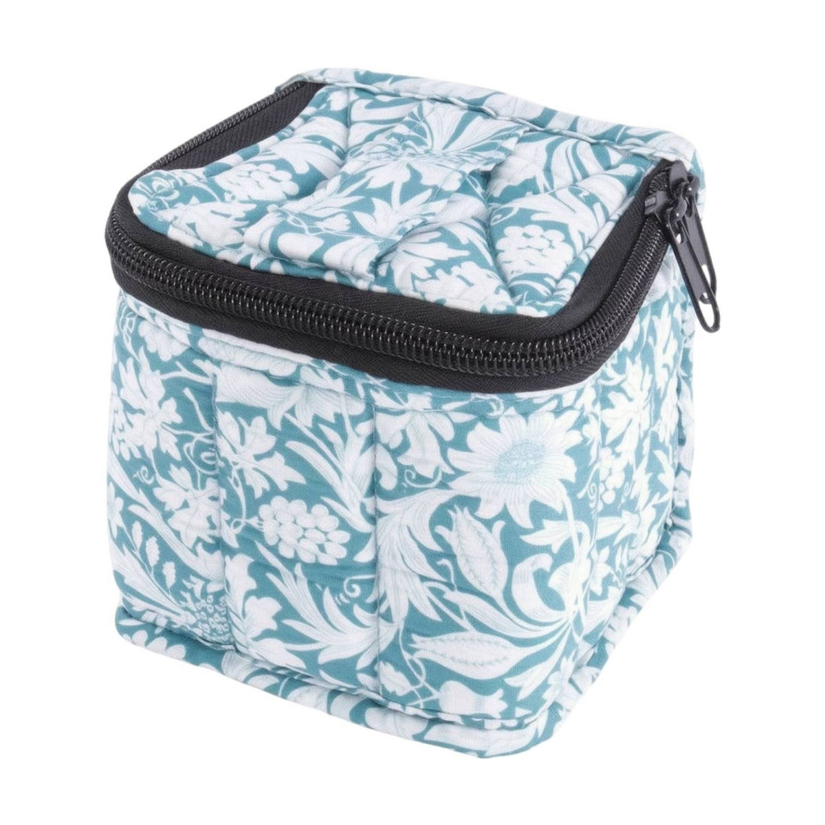 Soft-Sided Cube Storage Bag with Zipper Lightweight Quilted Makeup Bag Puffy Essential Oil Case Secure for Travelers