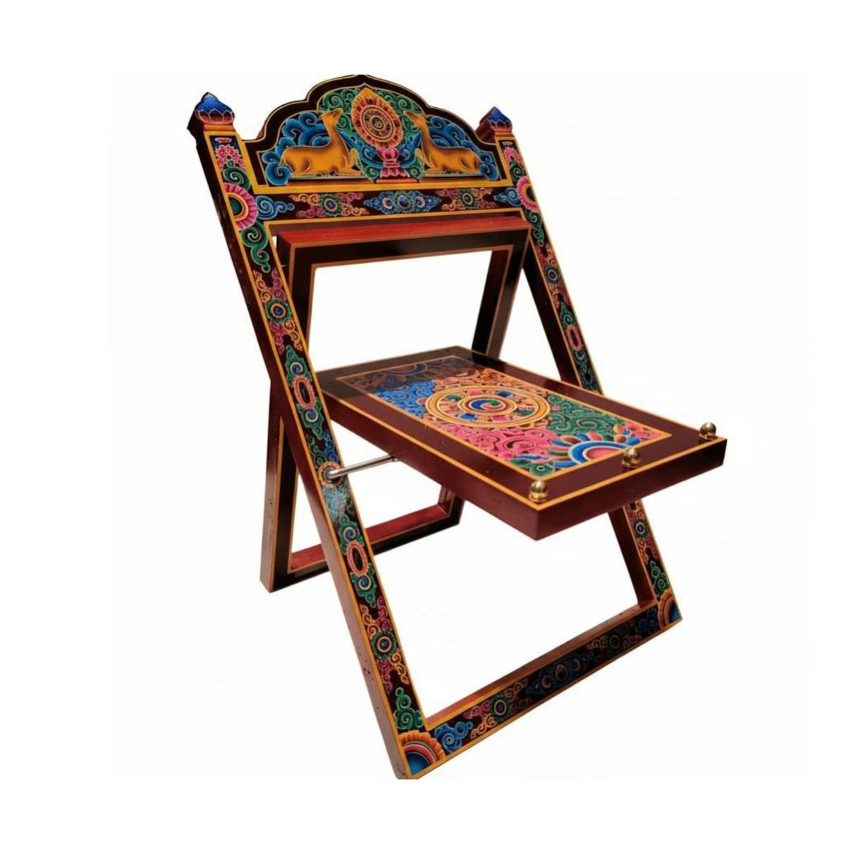 Painted Deer Bookrest Intricate Pattern Book Stand Stable Support for Home Cooks