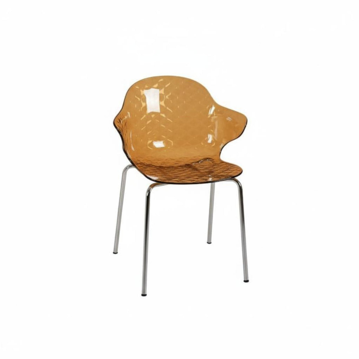 Transparent Patterned Shell Chair Modern Design Clear Plastic Chair for Office