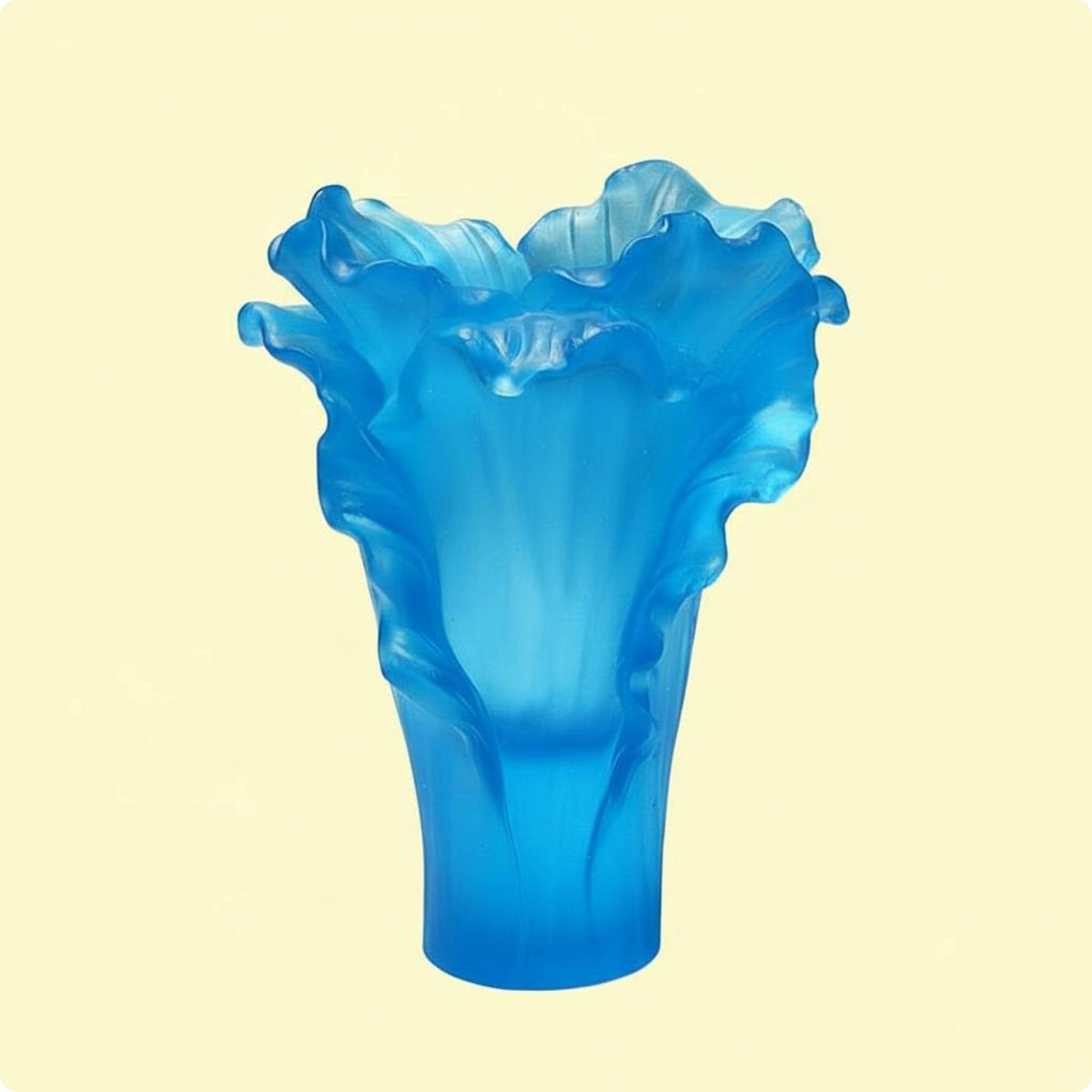 Art Glass Vase Translucent Home Decor Handmade