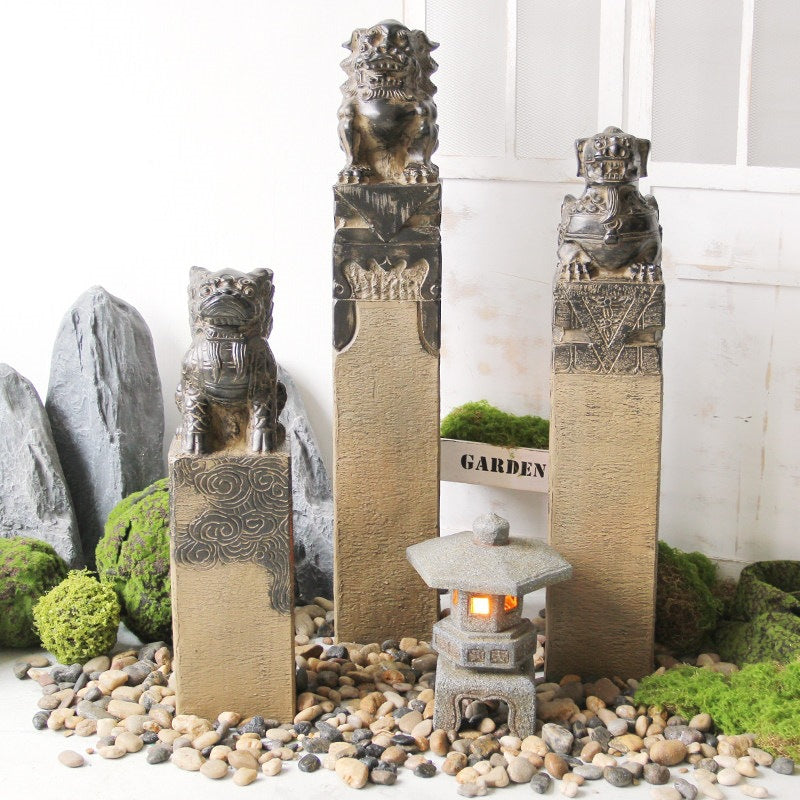 Faux Stone Pillar Garden Ornament