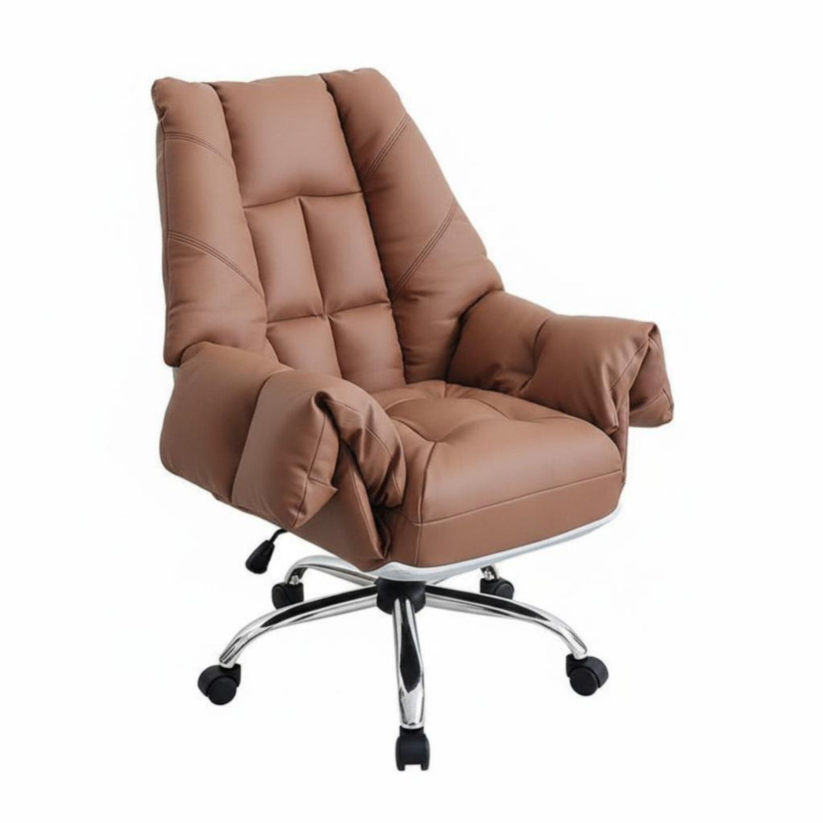 Highspine Managerial Chair Reclining Function Highspine Rolling Chair Adjustable Height Padded Armrests for Professionals