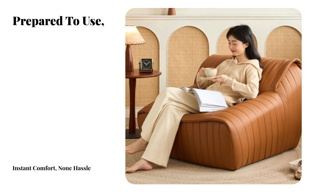 Retro and and design Segmented segmented Sofa Armless Upholstered emphasis Chair Lowlow-height Armchair firm density Foam Cushioning for Apartment Dwellers, Interior Design aficionados, Living Room, Small areas, Lounge Area, study corner