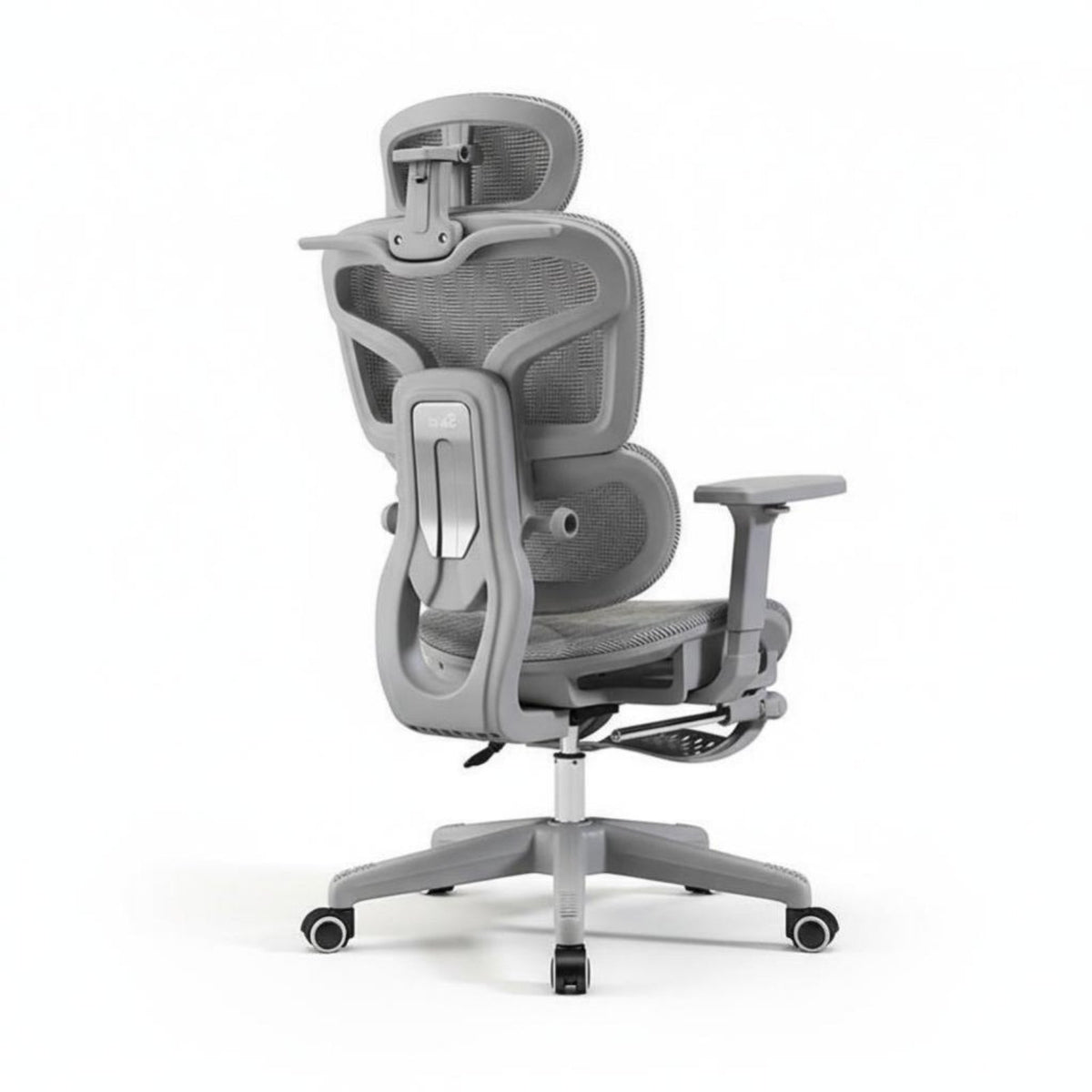 Ergonomic Mesh Chair with Headrest Retractable Footrest Computer Seat Heavy Duty