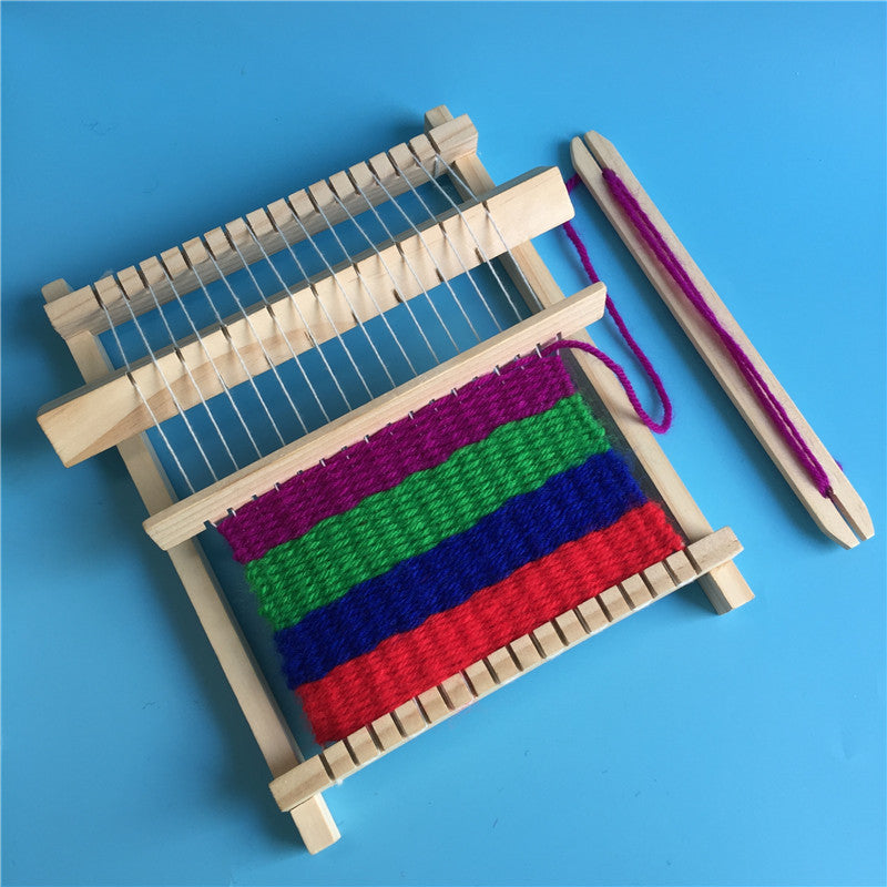 DIY Wooden Weaving Loom Toy for Kids Educational Craft