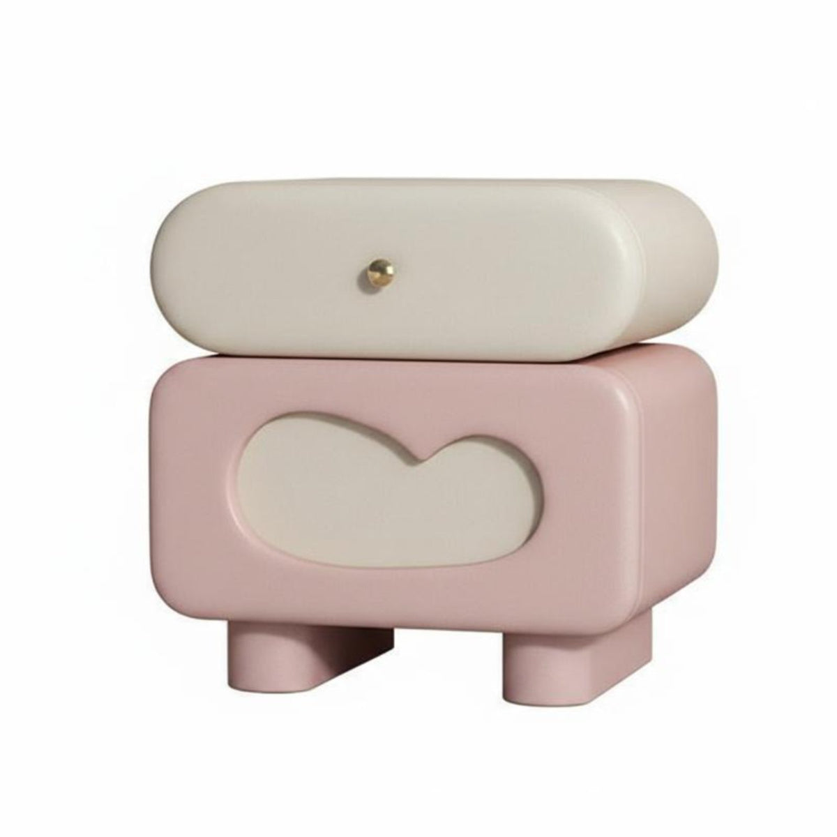 Stacked Capsule Cabinet Installation-No-Installation Nightstand 2 Storage