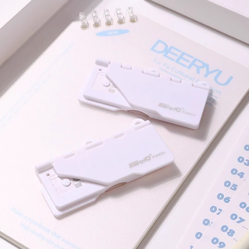 5-Hole Punch Portable Hole Puncher for Cards and Loose-Leaf Notebooks, Manual, for A4/B5/A5 Paper