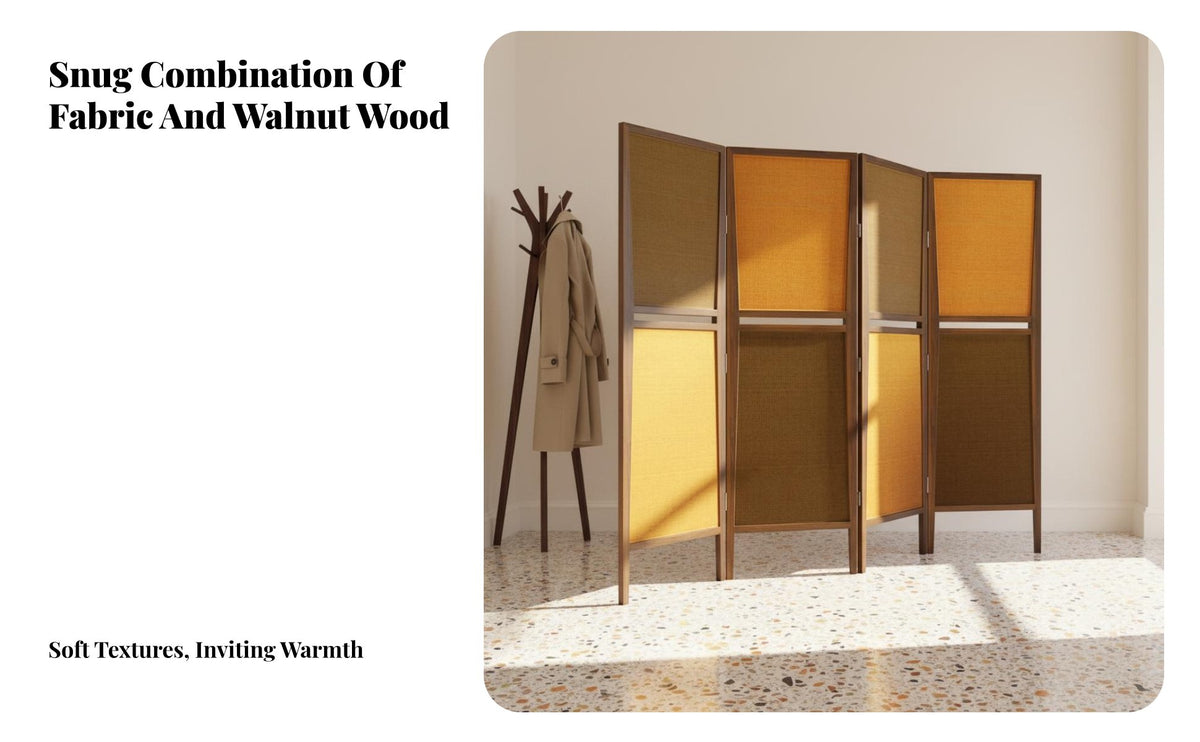 Foldable Design Wooden Frame Folding Partition Vintage design 4-Panel Wooden separater Decorative Accent Room Separator Freestanding for Interior Decorators, Restaurant Owners, aapproachice Managers, Dining Area, Entryapproach, Bedroom