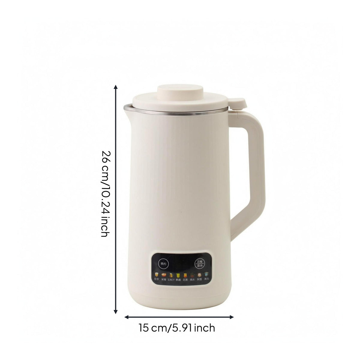 Electric Soy Milk Maker Control Panel Automatic Soy Milk Maker Side Handle Small Appliance