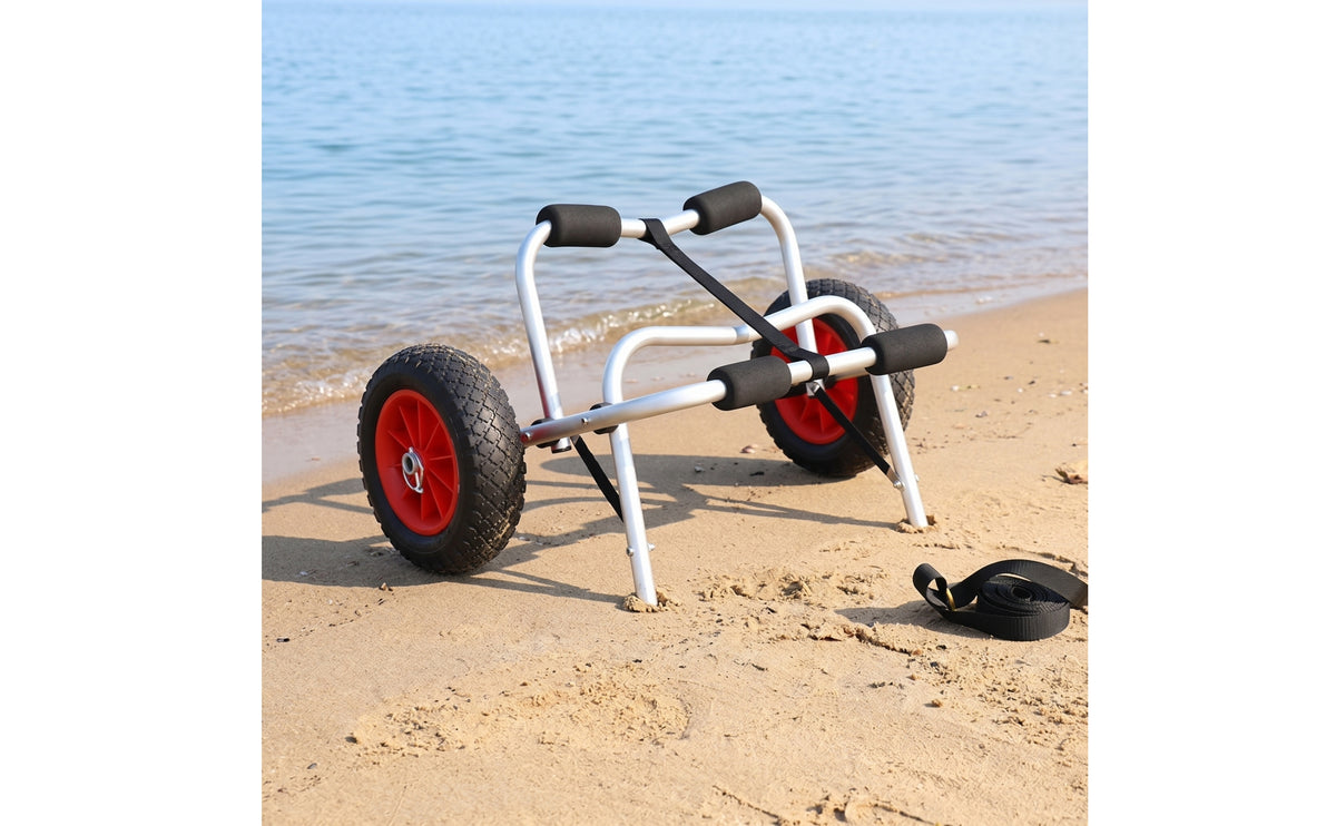 Kayak Cart Wheeled Kayak Trolley Padded Canoes Trolley for Surfers